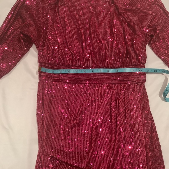 ELIZA J Women's Sequined Long-Sleeve Cocktail Dress, Size 4 - Picture 7 of 14